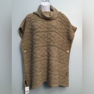 The paper store Elegant Cowl Neck Sweater in Taupe